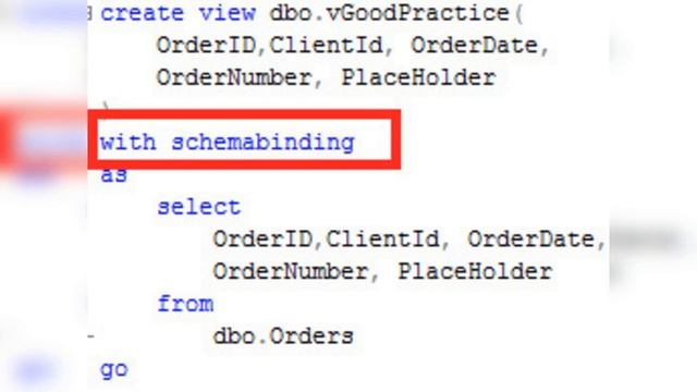 schemabinding view in sql serverاسکیما بایندینگ در смотреть онлайн
