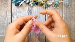 Красивый узор спицами  для детского платья/ оформление низа изделия