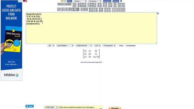 How to insert a latex matrix in Google Docs. (Latex image generator website) смотреть онлайн