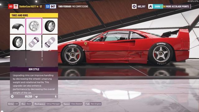 Rebuilding Ferrari f40 competizione 1989 (891HP) - Forza Horizon 5 | Thrustmaster T300RS Gameplay смотреть онлайн