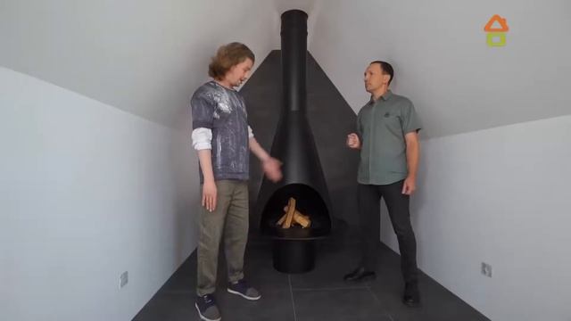 Камин с открытой топкой для мансарды с гротом смотреть онлайн