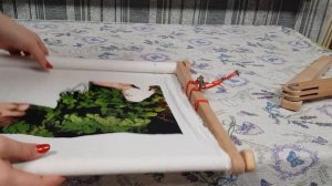 Как натянуть канву на раму станка для начинающих.
