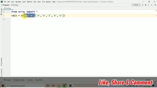#24 - Working With Character Array In Python - Python Programming смотреть онлайн
