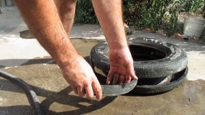 Как вырезать лебедя из покрышки