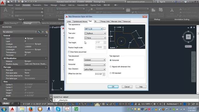 AutoCAD Demo - Setting up the dimension style per the ID CAD Standards смотреть онлайн