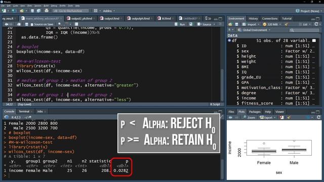 Mann-Whitney-Wilcoxon-test in R - ALL IN ONE (Calculation, Interpretation, Reporting) смотреть онлайн