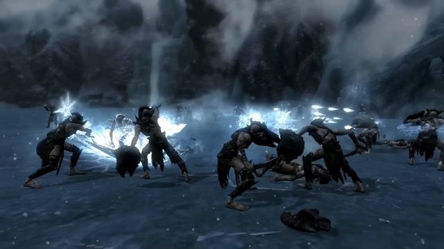 Skyrim Battles - 20 Falmer Nightprowlers vs 20 Snow Elves [Legendary Settings] смотреть онлайн