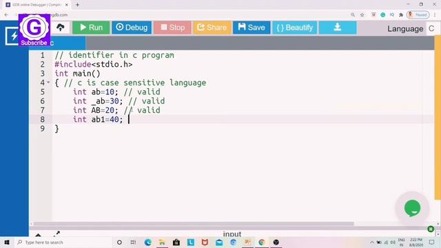 Identifiers in C Programming Language with Examples in Telugu смотреть онлайн