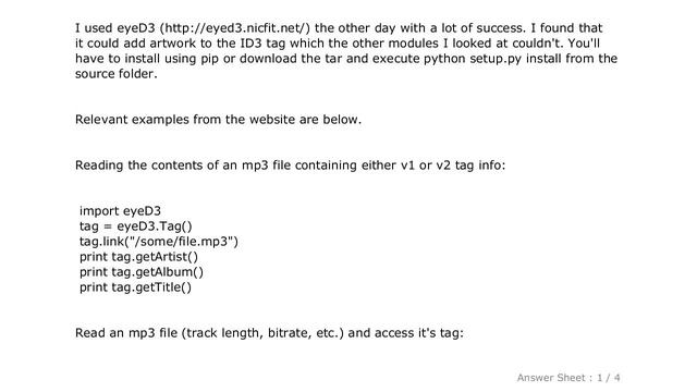 PYTHON : Accessing MP3 metadata with Python смотреть онлайн
