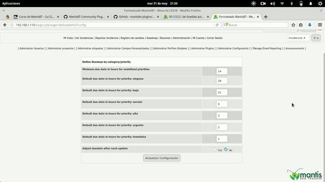 Curso de MantisBT Capitulo 10: Anuncios y SLA смотреть онлайн