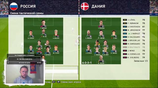UEFA Euro 2020 за сборную России в eFootball PES 2021 Season Update смотреть онлайн