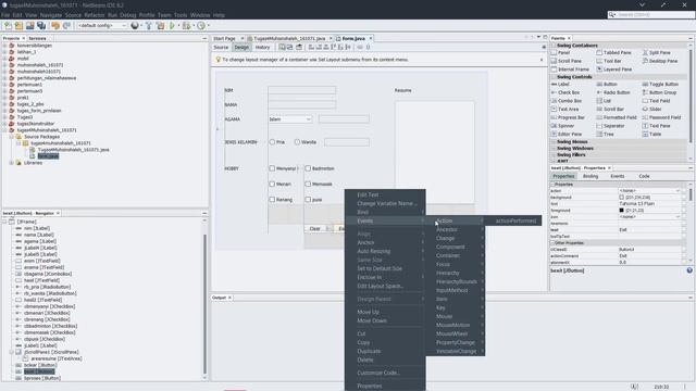membuat form sederhana input data mahasiswa dan outputnya pada Neatbeans смотреть онлайн