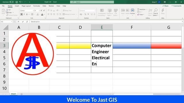 How to insert multiple lines in a single cell in excel | By using Alt+ Enter | By Jast GIS смотреть онлайн