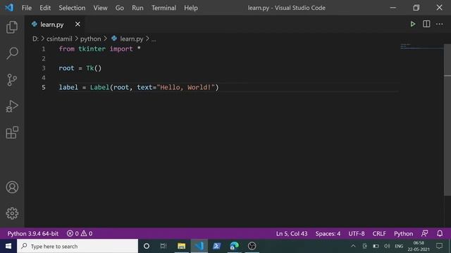Advanced Python - 2 | Basic TKinter Program | Tamil смотреть онлайн