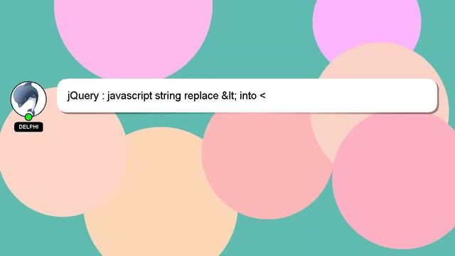 jQuery : javascript string replace ﹤ into смотреть онлайн