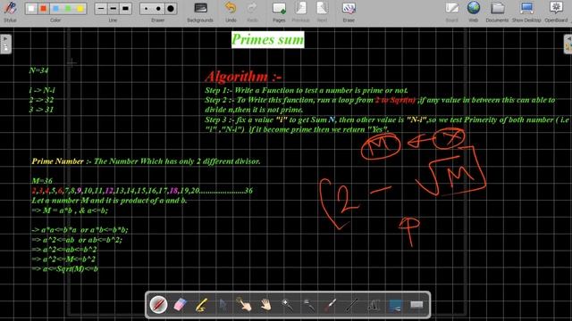 Primes sum || GFG POTD || JAVA Code || C++ Code || Maths || Prime Check || Hindi || смотреть онлайн