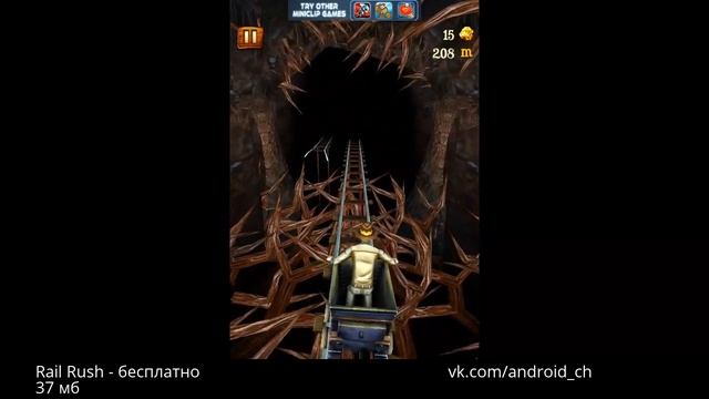 Rail Rush - Гоняем на вагонетках на Android ( Review) смотреть онлайн