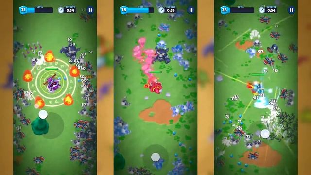 Heroes vs. Hordes: Survival gameplay comparison Knight vs Dark Ranger vs Fire Wizard смотреть онлайн