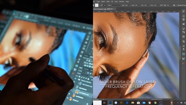 Photoshop Portrait Retouching on Microsoft Surface Pro 6 Tablet смотреть онлайн