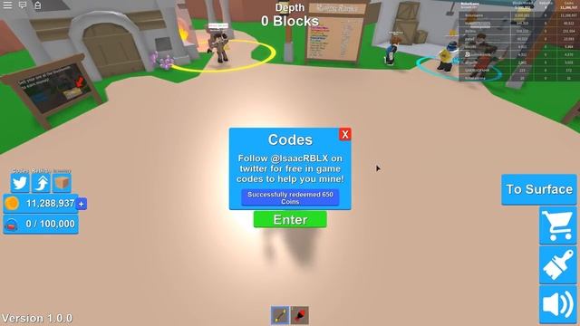 КОДЫ на ЗОЛОТО в ROBLOX MINING SIMULATOR ! БАГ В СИМУЛЯТОРЕ КОПАТЕЛЯ! Рекорд в 7946 Блоков c Robzi смотреть онлайн