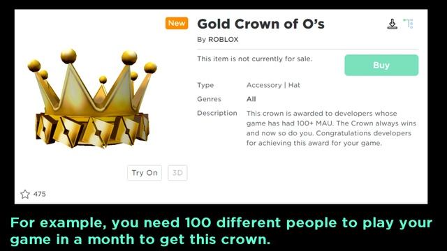 How To Get The Crown Of O’s (Developer Crowns) In Roblox (Roblox Developer Awards)