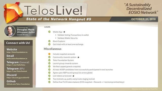 Telos Live! Hangout #9 October 31, 2018 Livestream смотреть онлайн