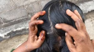 Routine Lightly Oiling for My Long Hair Care Nitpicking / LicePicking / Simple Hairstyle By Mother