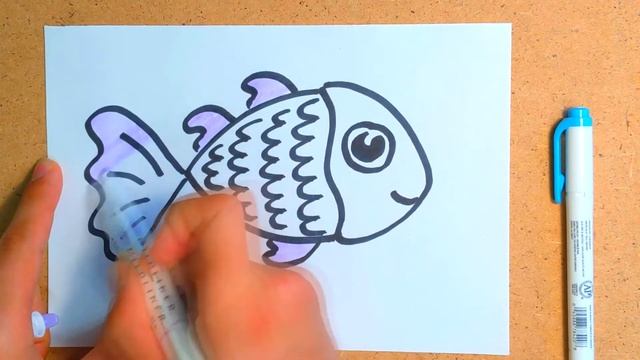 КАК НАРИСОВАТЬ РЫБКУ? РИСУЕМ ВМЕСТЕ! смотреть онлайн