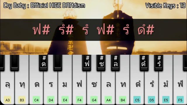 โน้ตเพลงอนิเมะ ♫『Tokyo Revengers OP』→ Cry Baby (แอปเปียโน) смотреть онлайн
