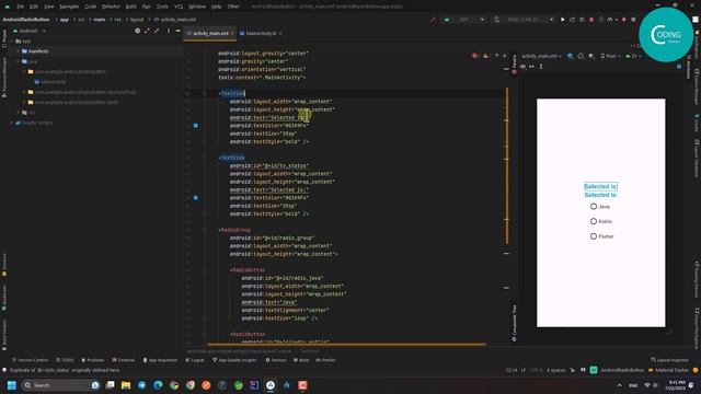 How to implement Radio Button & Radio Group in Android Studio using Kotlin | Coding Delivery смотреть онлайн