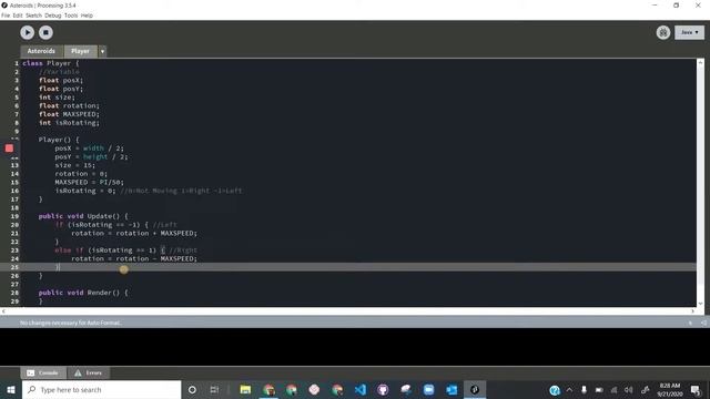 Asteroids Part 3 (Processing, Java) смотреть онлайн