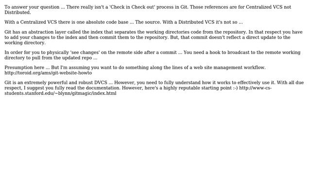 GIT Process: Could anyone please explain the check in/check out process? (3 Solutions!!) смотреть онлайн