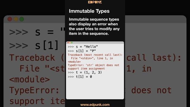 [Day 18] Mutable & Immutable Data Types in Python | Learn Python | Dark Mode #100daysofpython смотреть онлайн