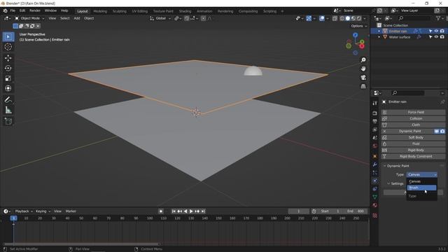 How to make it rain in 2 minutes - blender tutorial смотреть онлайн