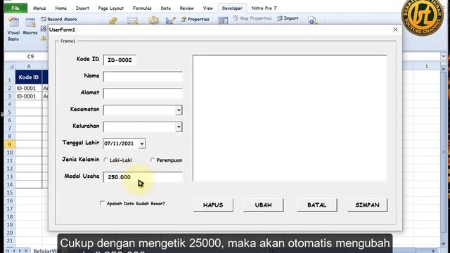 VBA Excel Part 5 - Cara Input Format Currency Data TextBox UserForm VBA Excel смотреть онлайн