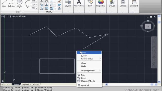 06 AutoCAD Fundamentals Line Command смотреть онлайн