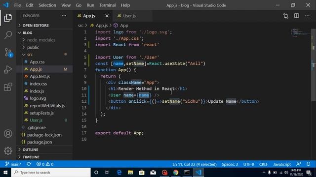 React tutorial in Hindi #23 Render life cycle method смотреть онлайн