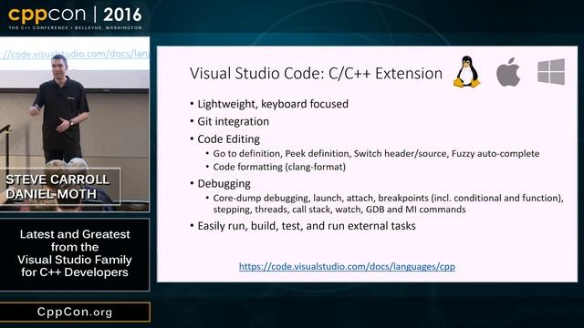 CppCon 2016: Carroll & Moth “Latest and Greatest from the Visual Studio Family for C++ Developers" смотреть онлайн