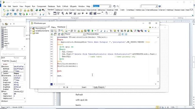 Membuat Tambah, Simpan, Edit, Hapus, Cari pada Delphi 7 смотреть онлайн