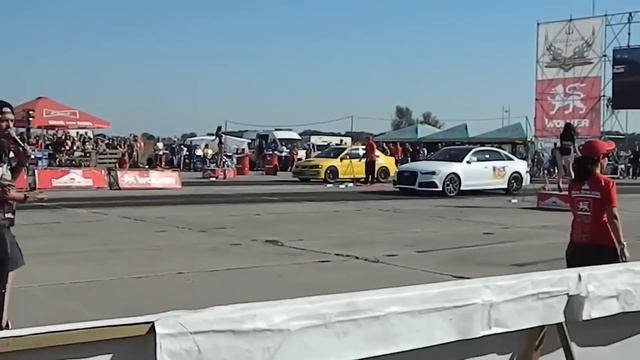 Audi A6 vs Mitsubishi Lancer Evolution DRAG BITVA 2015 смотреть онлайн