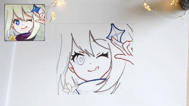Рисую иконку Геншин Импакт - Drawing Genshin Impact icon смотреть онлайн