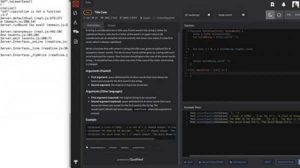 Code Wars Javascript Tutorial Title Case