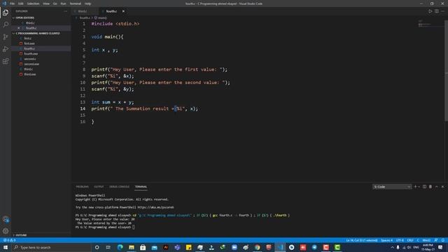 4- Get User Input using Scanf C Programming شرح смотреть онлайн