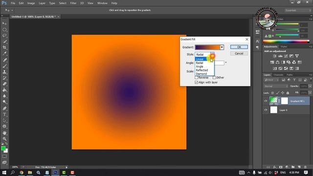 How to create Gradient Background in photoshop 2023 смотреть онлайн