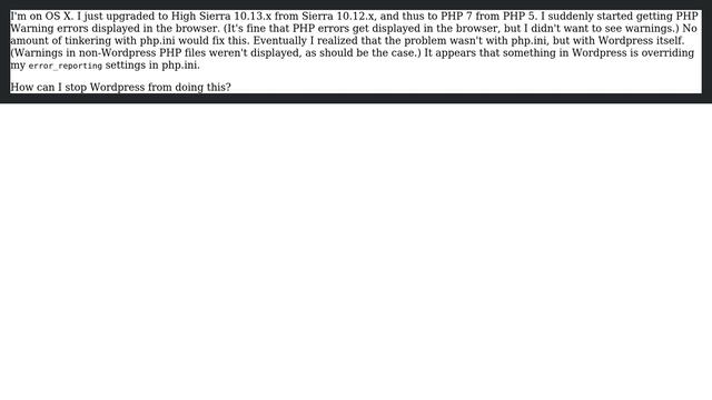 Wordpress: PHP E_WARNING being shown despite php.ini смотреть онлайн