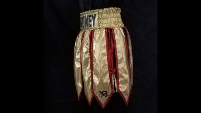 Red And Gold High Shine Gladiator Boxing Skirt