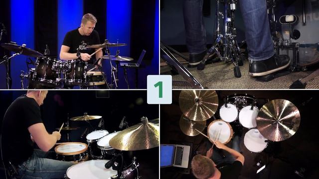 Rock Drum Play-Along - Free Beginner Drum Lessons (Part #5 of 5) смотреть онлайн