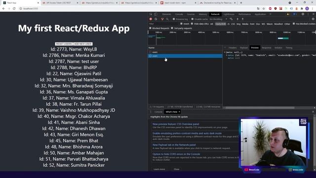 Zmiana API - obsługa GET, POST, DELETE w First REACT REDUX APP odc. 4 смотреть онлайн