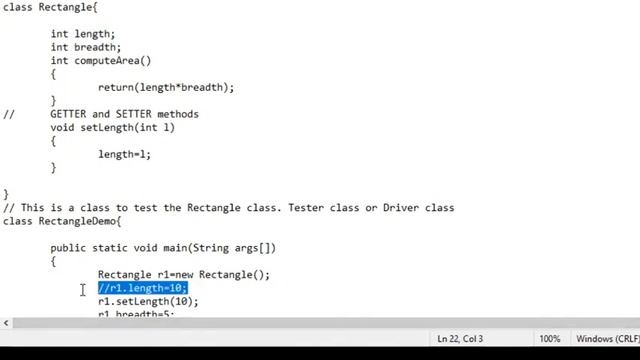 Java in Action Writing Getter and Setter methods смотреть онлайн