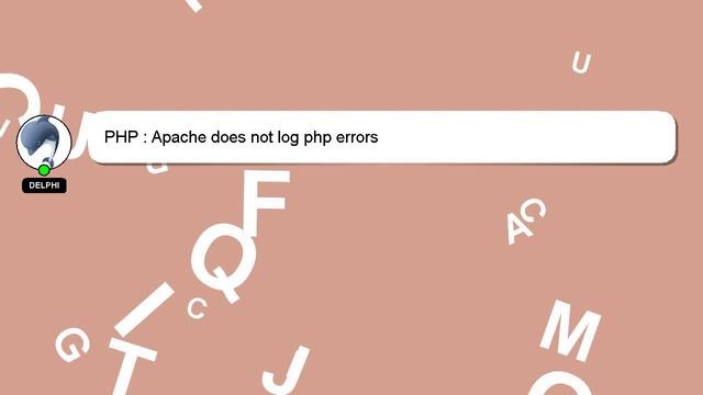 PHP : Apache does not log php errors смотреть онлайн